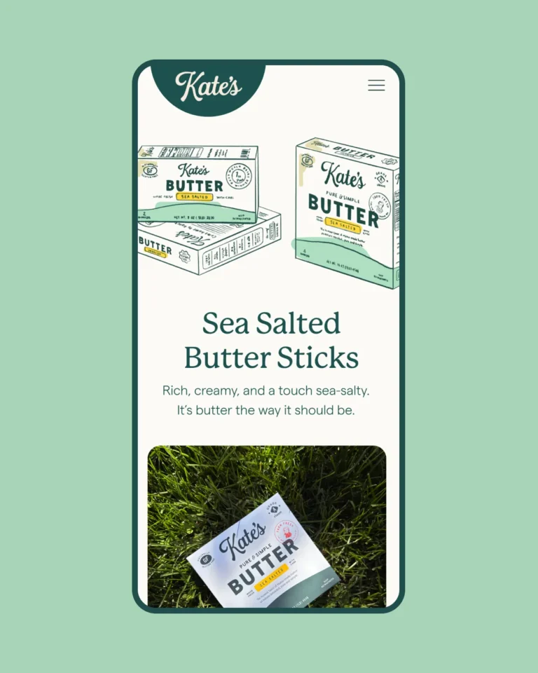 Kate's Butter Product Photography Left