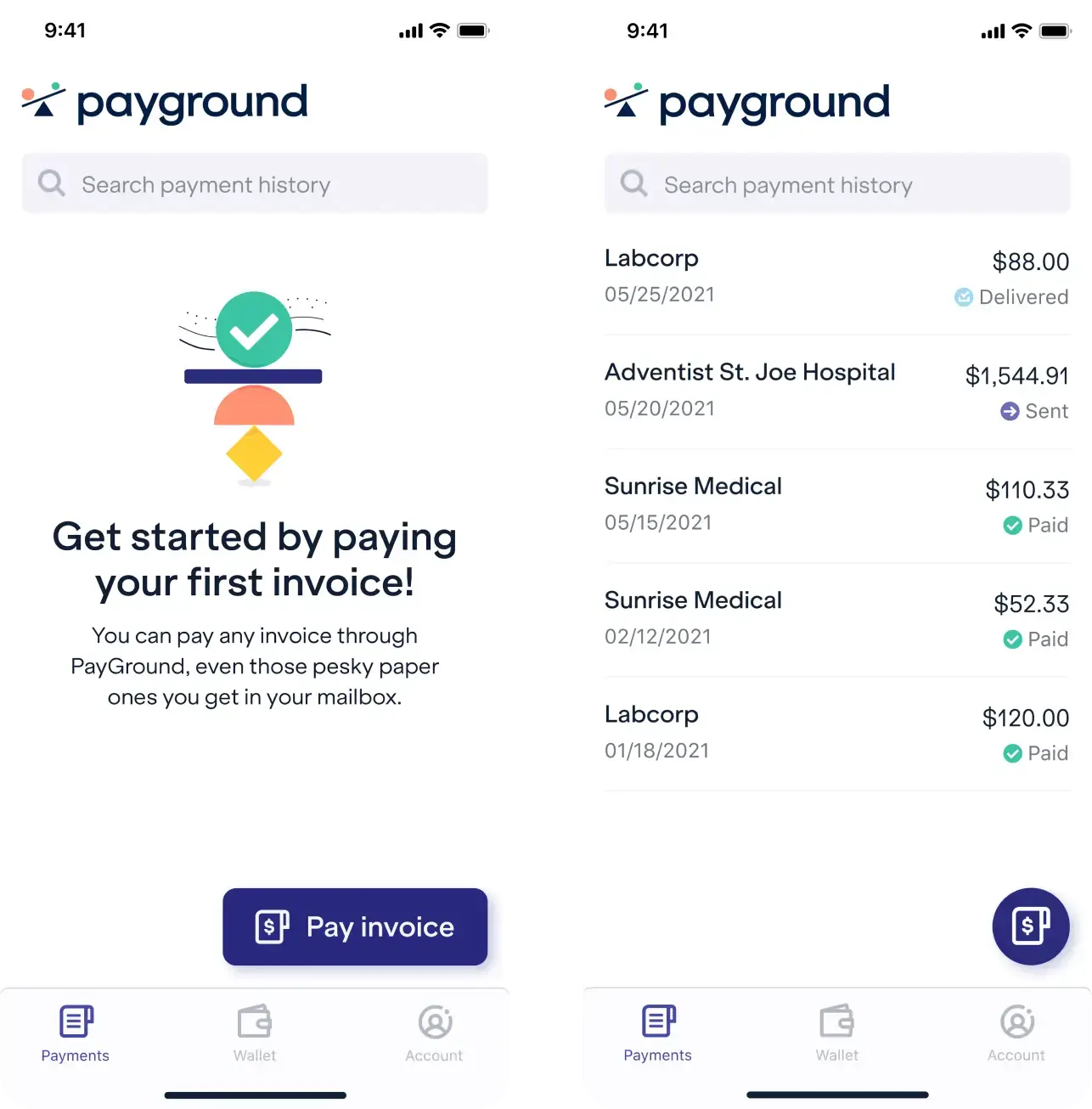 Payground App UI