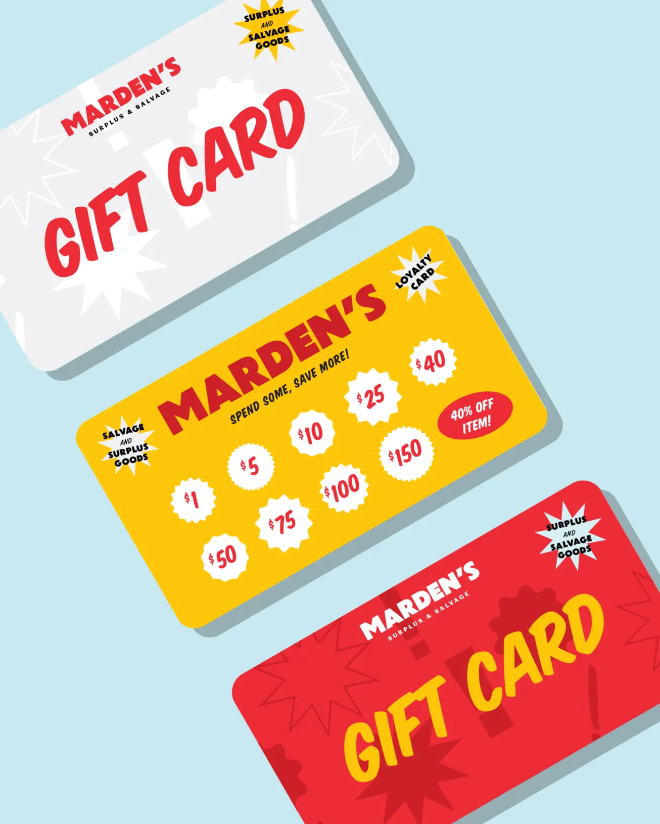 Marden's gift card design